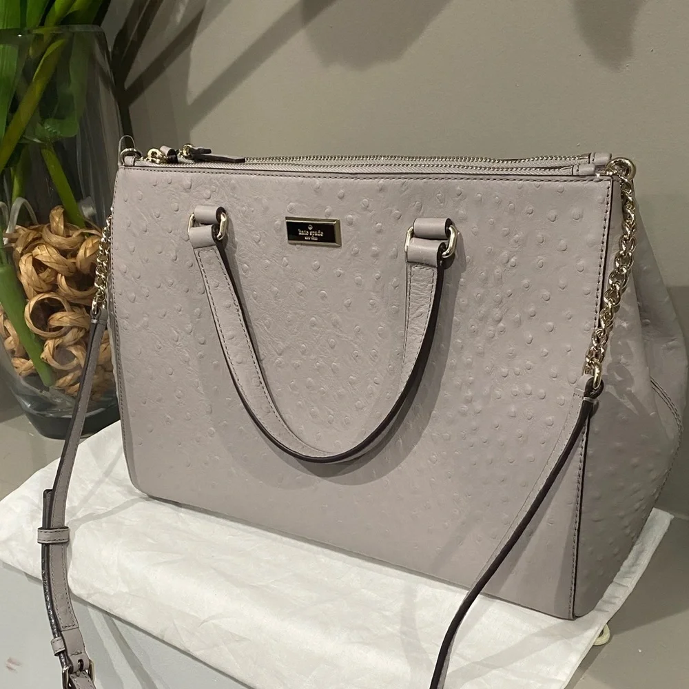 NWOT Kate spade Loden Bristol drive ostrich satchel